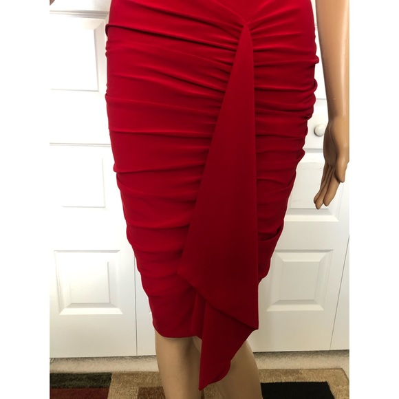 Cache red midi dress size 4 - Picture 3 of 7